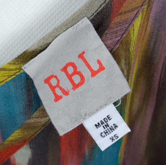 RBL Colorful Tank Top Blouse Size XS | Party Going Out Summer Spring Boho Casual - Picture 3 of 4